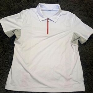 NIVO SPORT GOLF TOP White Top  Half Zip Stay Dri Size Large